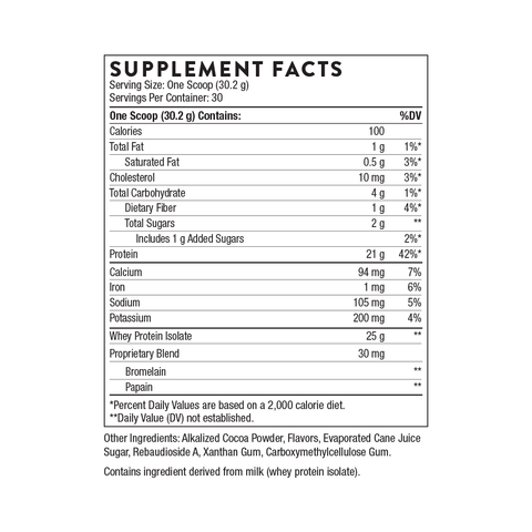 Whey Protein Isolate - Chocolate